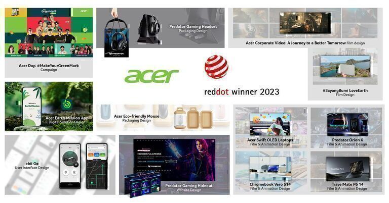 Campañas y soluciones digitales de Acer que abogan por la sostenibilidad reconocidas por los premios Red Dot